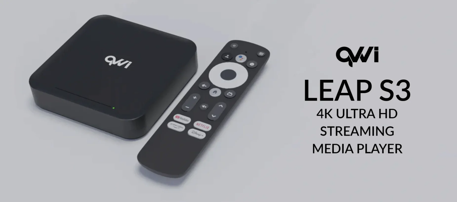 QVWI 4K Google TV Streaming Box - LeapS3